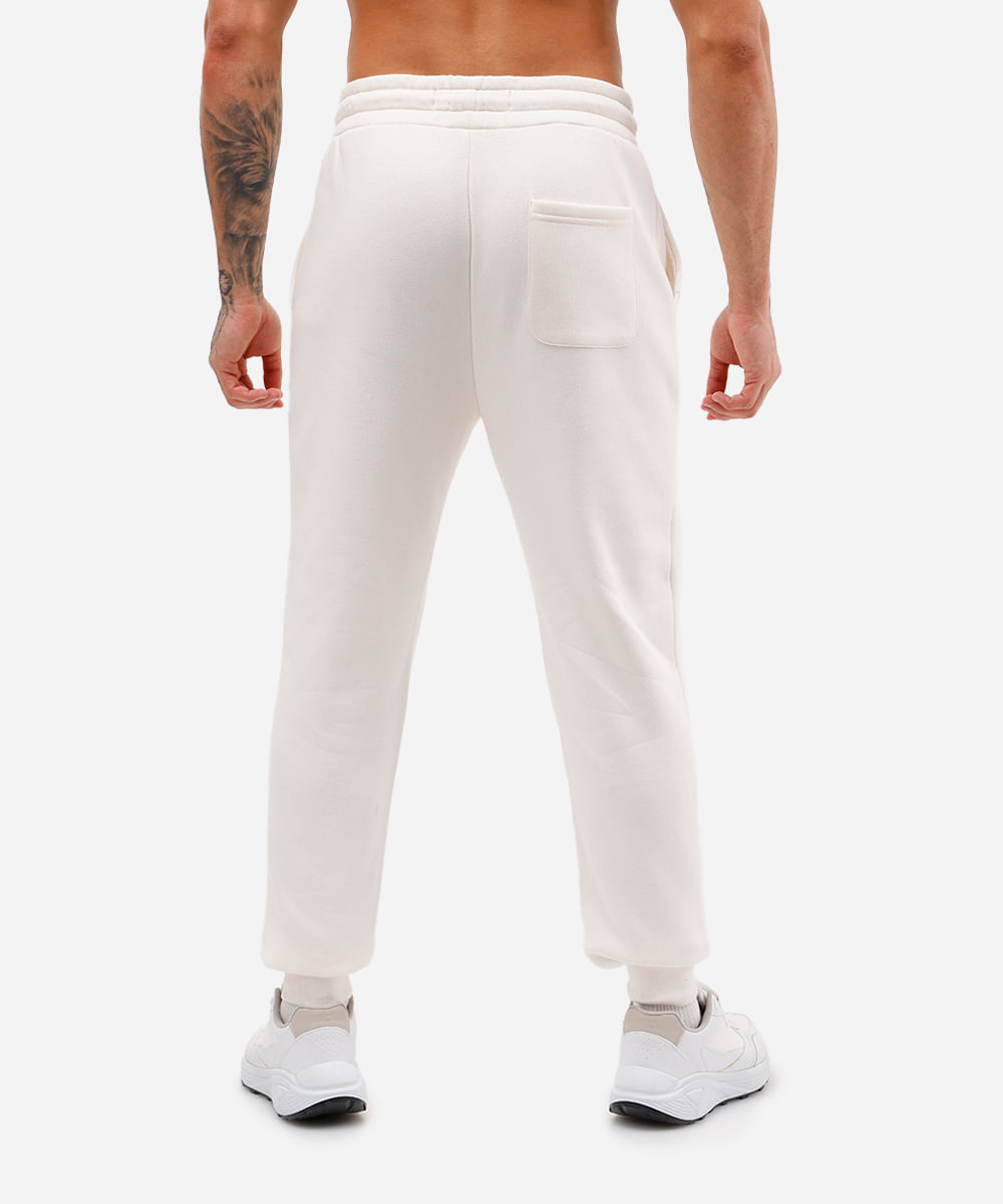 calça jogger masculina de moletom esportiva off white