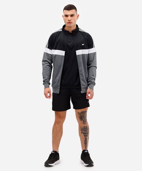 short masculino esportivo texturizado preto