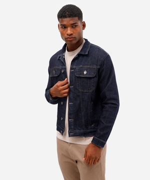 jaqueta masculina jeans  azul