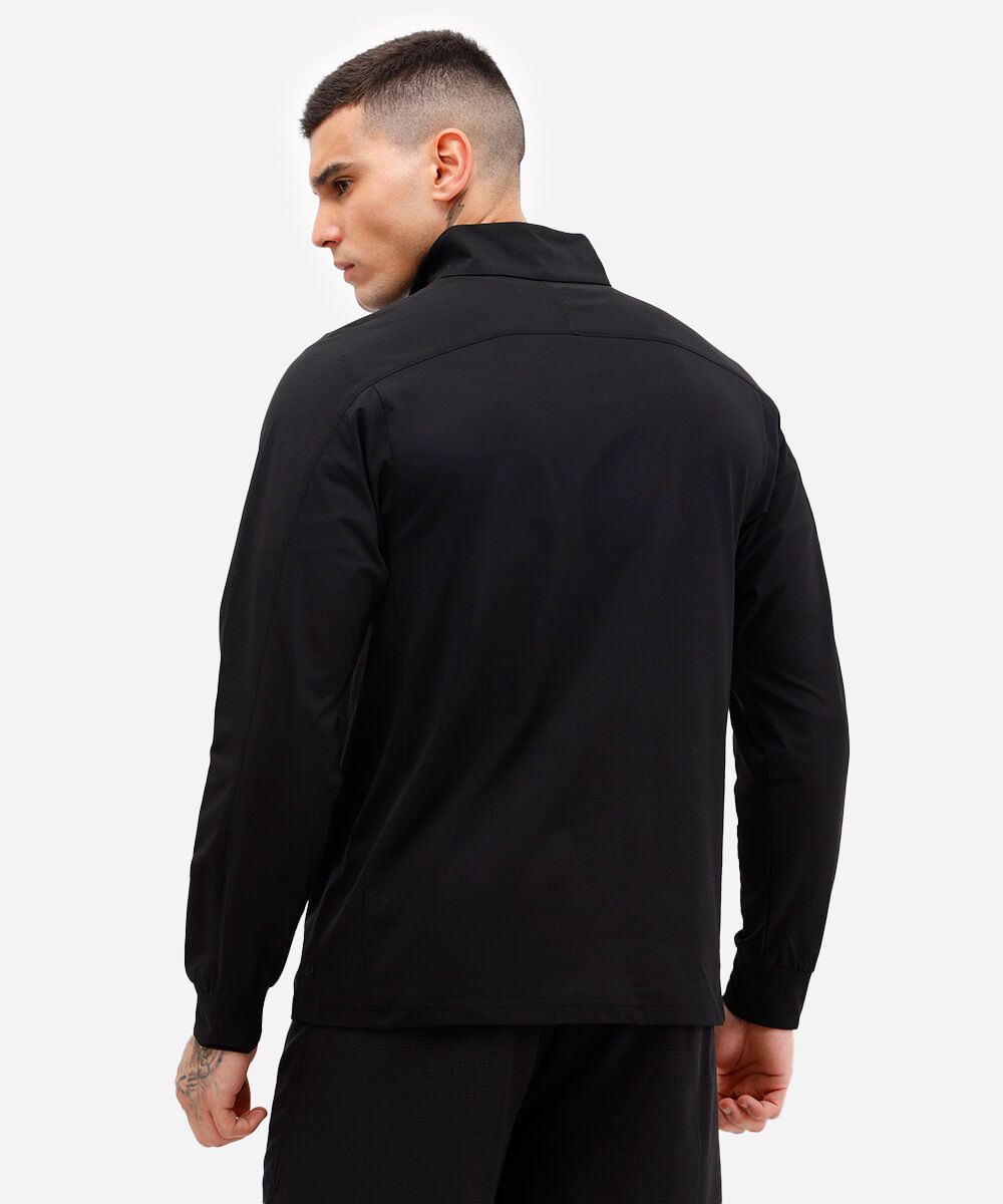 blusa masculina esportiva gola alta preta