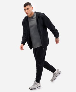 calça jogger com bolsos esportiva ace - preto