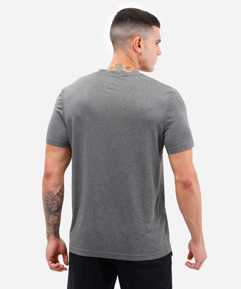 camiseta masculina esportiva ace - cinza mescla escuro