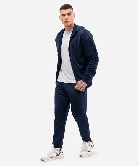 calça jogger com bolsos azul