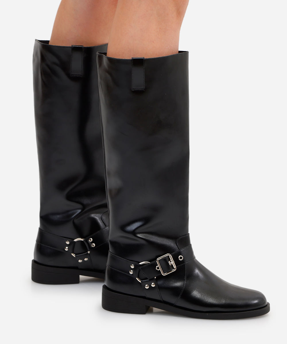 bota montaria com fivela oneself preta