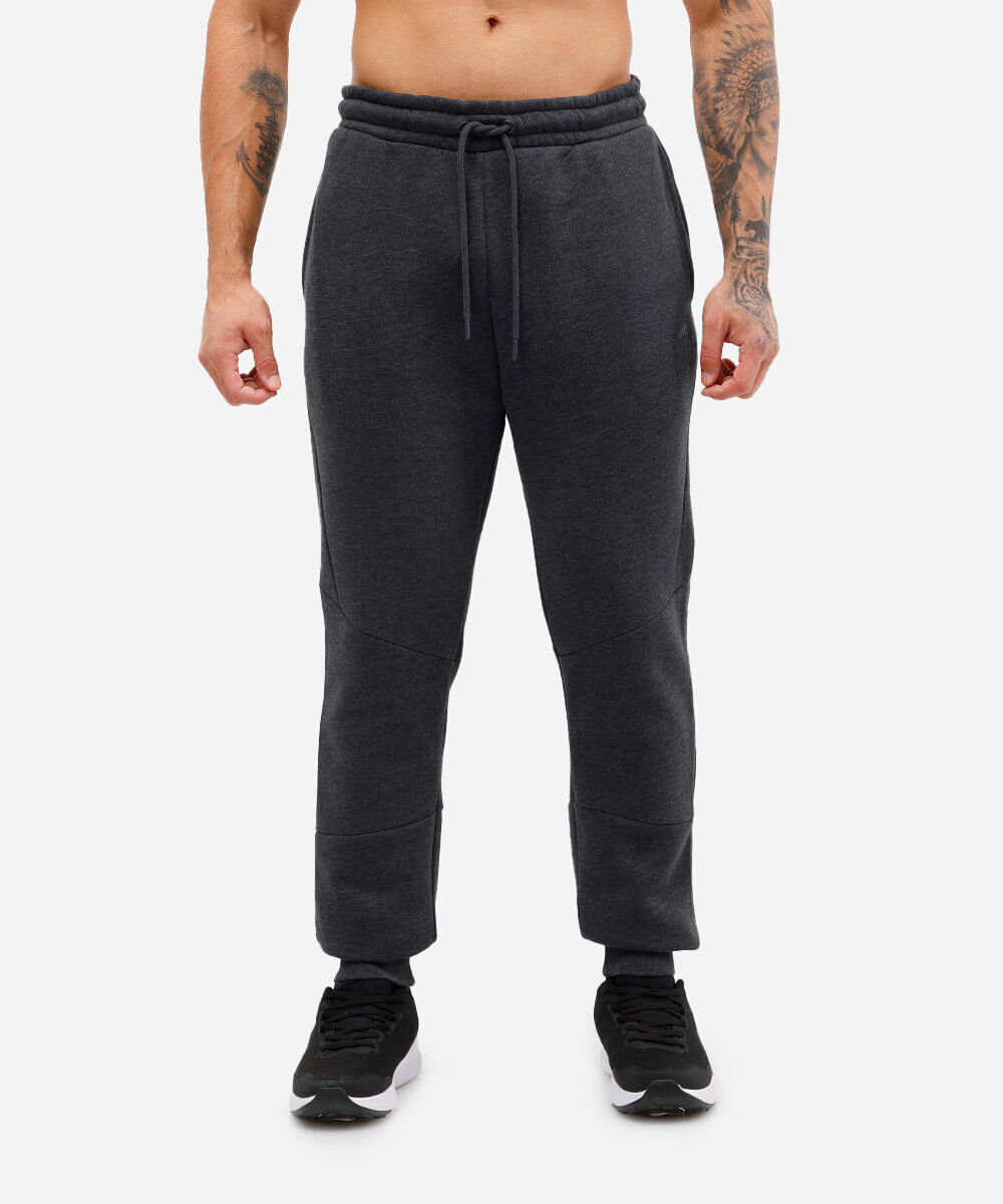 calça jogger masculina de moletom esportiva cinza