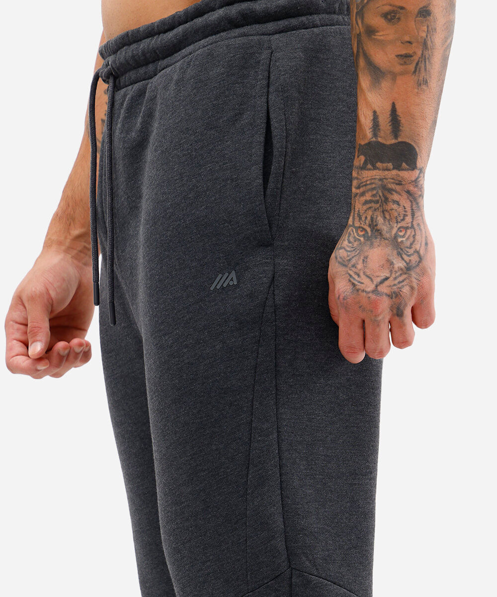 calça jogger masculina de moletom esportiva cinza