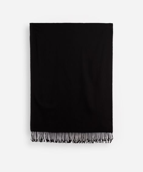 cachecol masculino de tricot básico preto