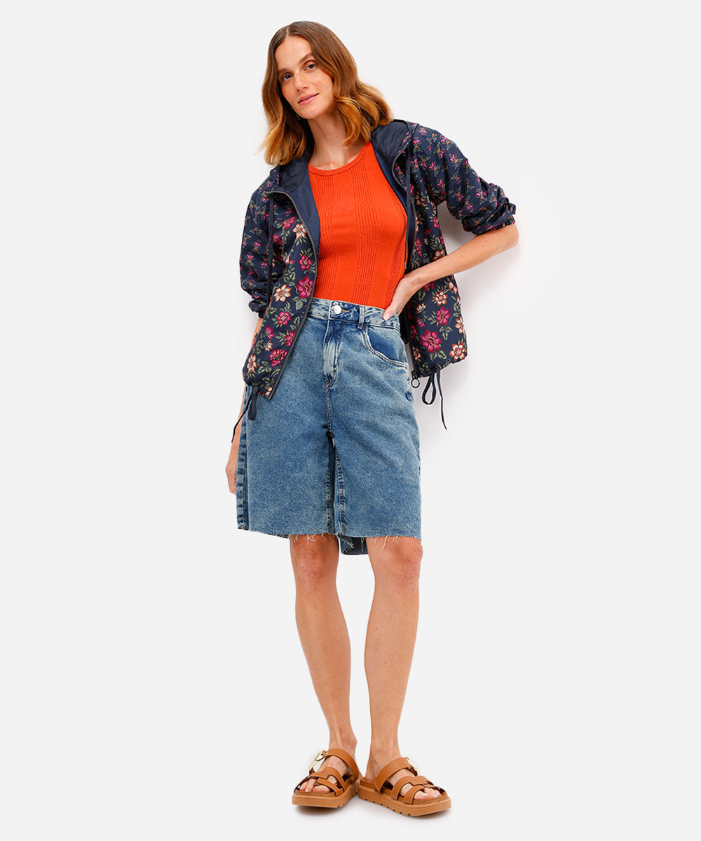 blusa feminina com viscose canelada marrom