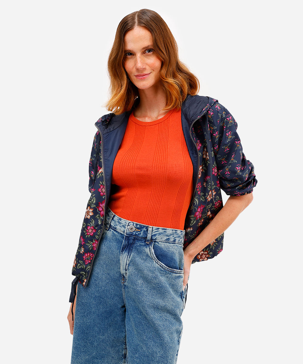 blusa feminina com viscose canelada marrom