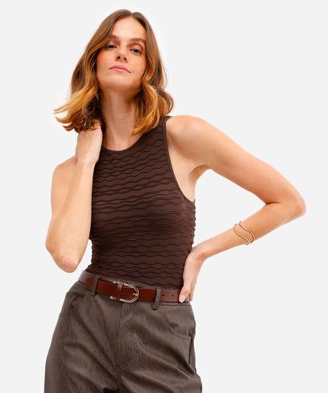 cropped feminino de poliamida texturizado