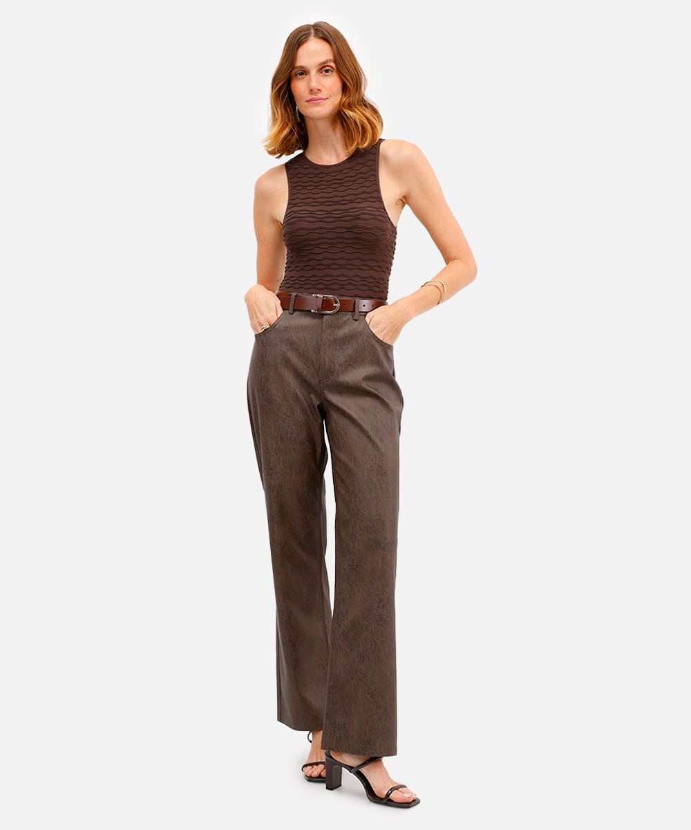cropped feminino de poliamida texturizado