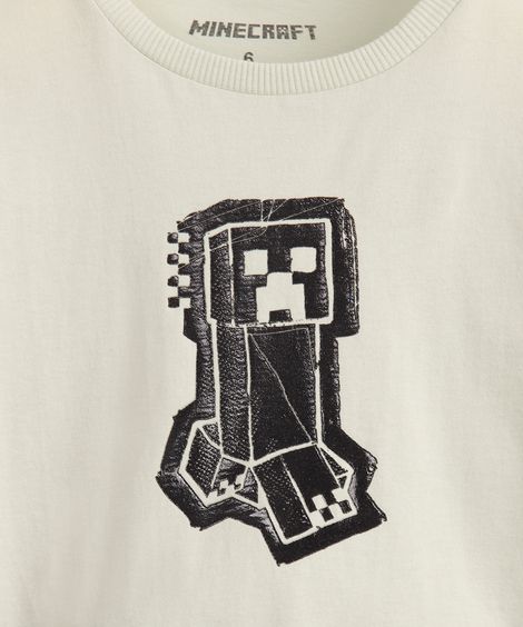 pijama longo infantil minecraft verde
