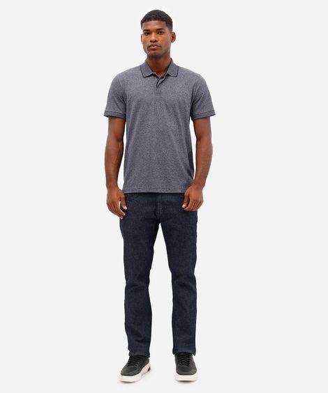 calça reta masculina jeans básica azul