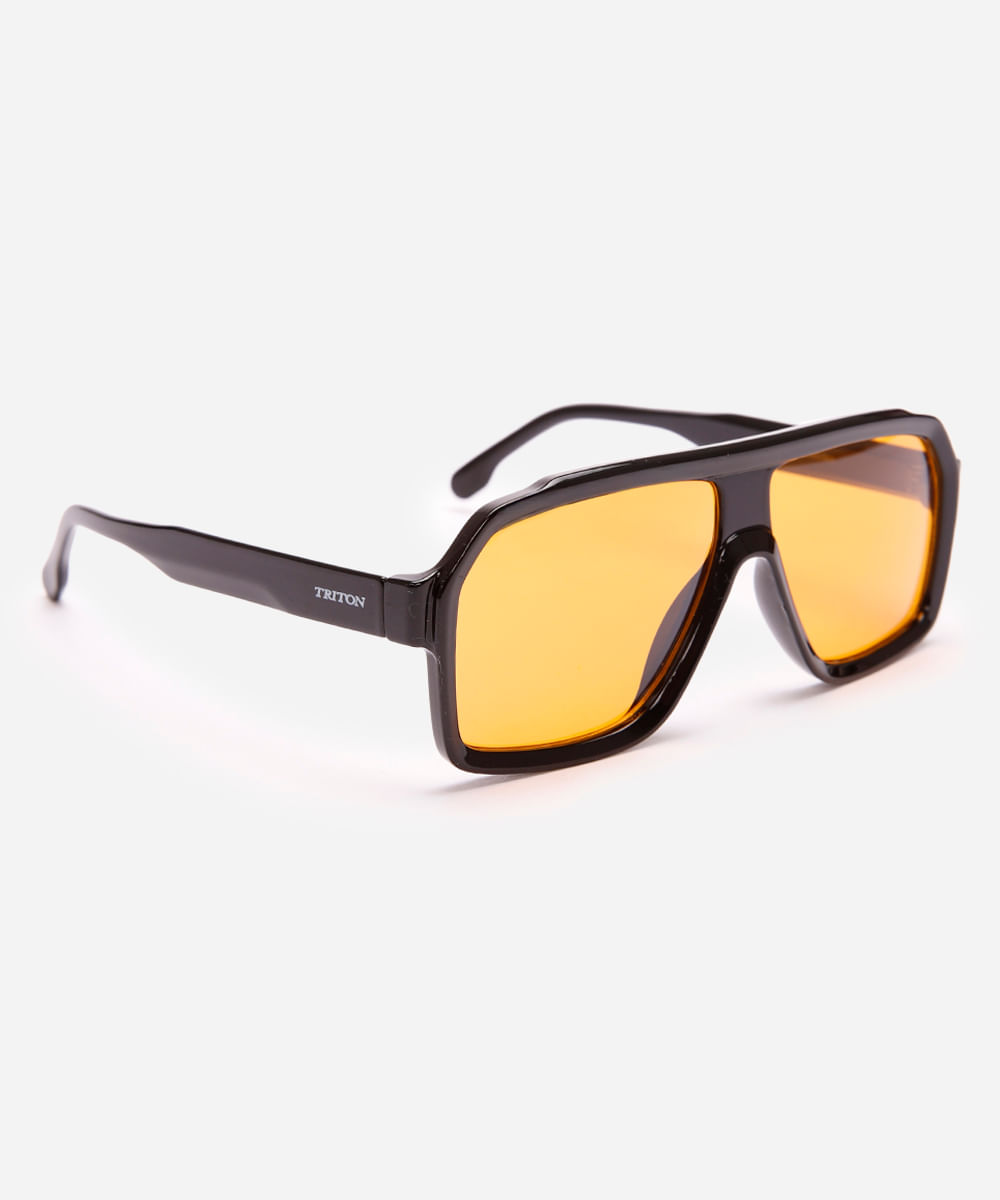óculos de sol oval triton unissex preto