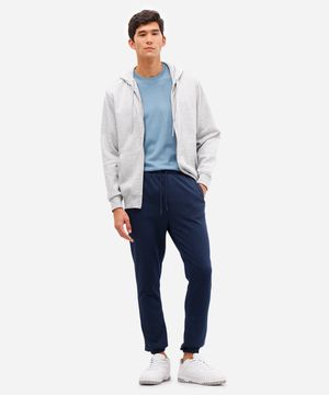 calça de moletom jogger azul
