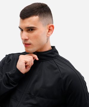 jaqueta com bolsos e recortes esportiva ace preta