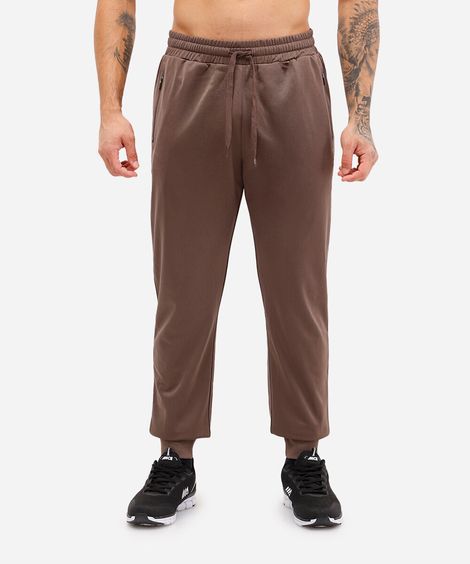 calça jogger com bolsos cea sports marrom
