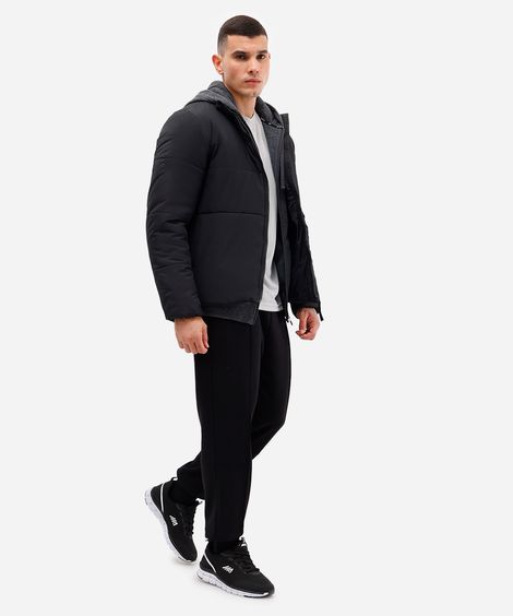 calça jogger masculina esportiva com nervura preta
