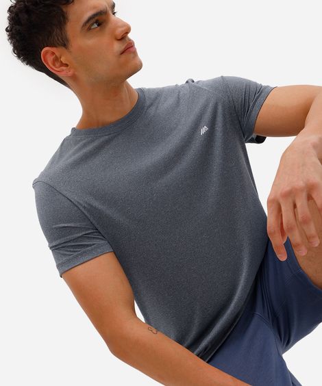 camiseta masculina esportiva azul