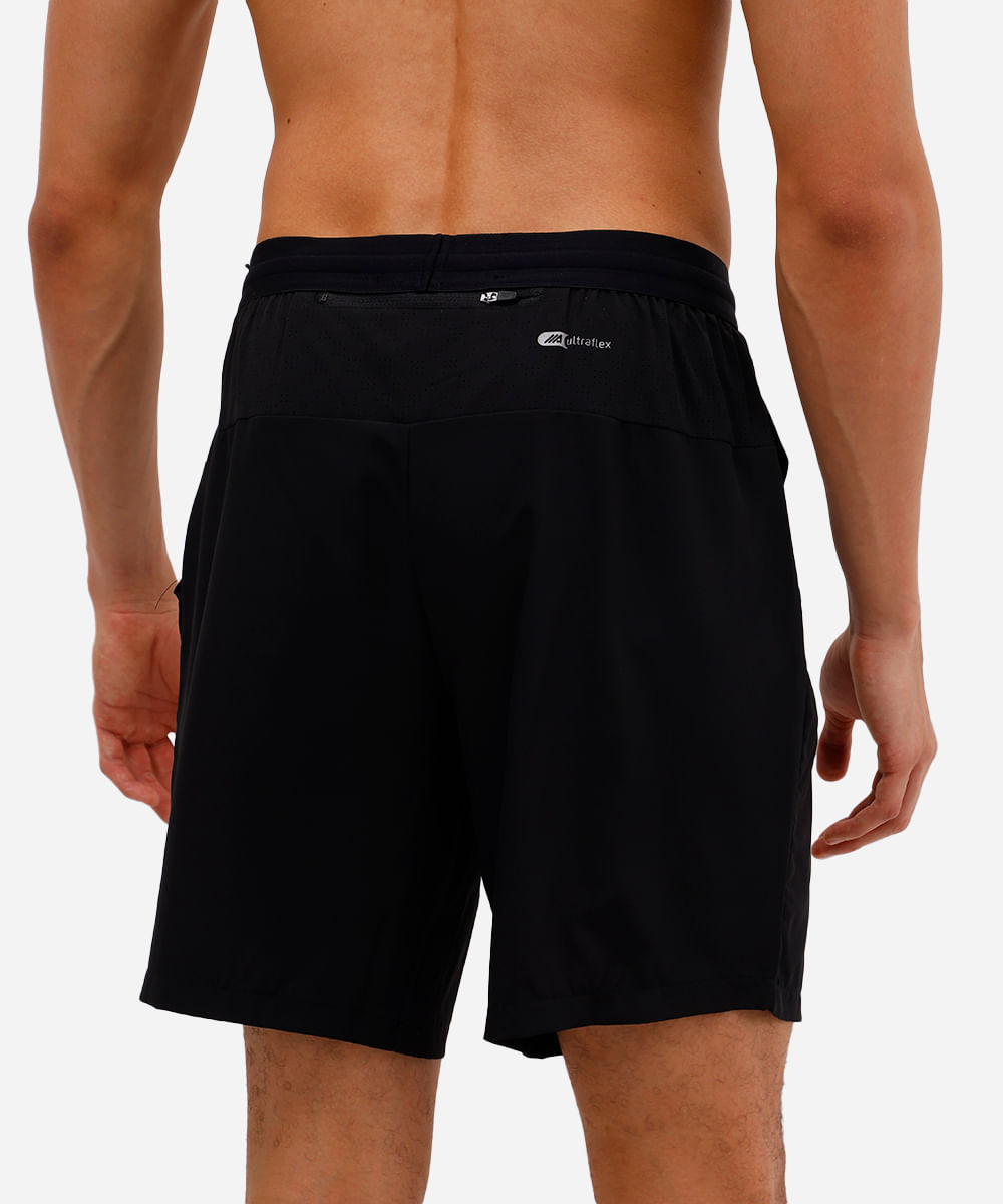 short masculino esportivo com recortes preto