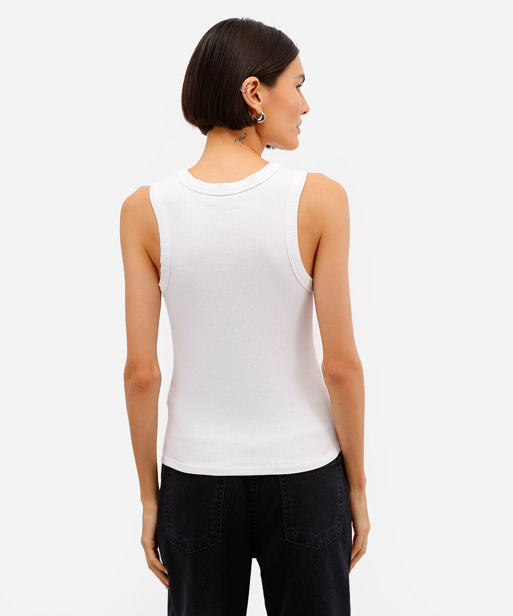 regata canelada cavada off white