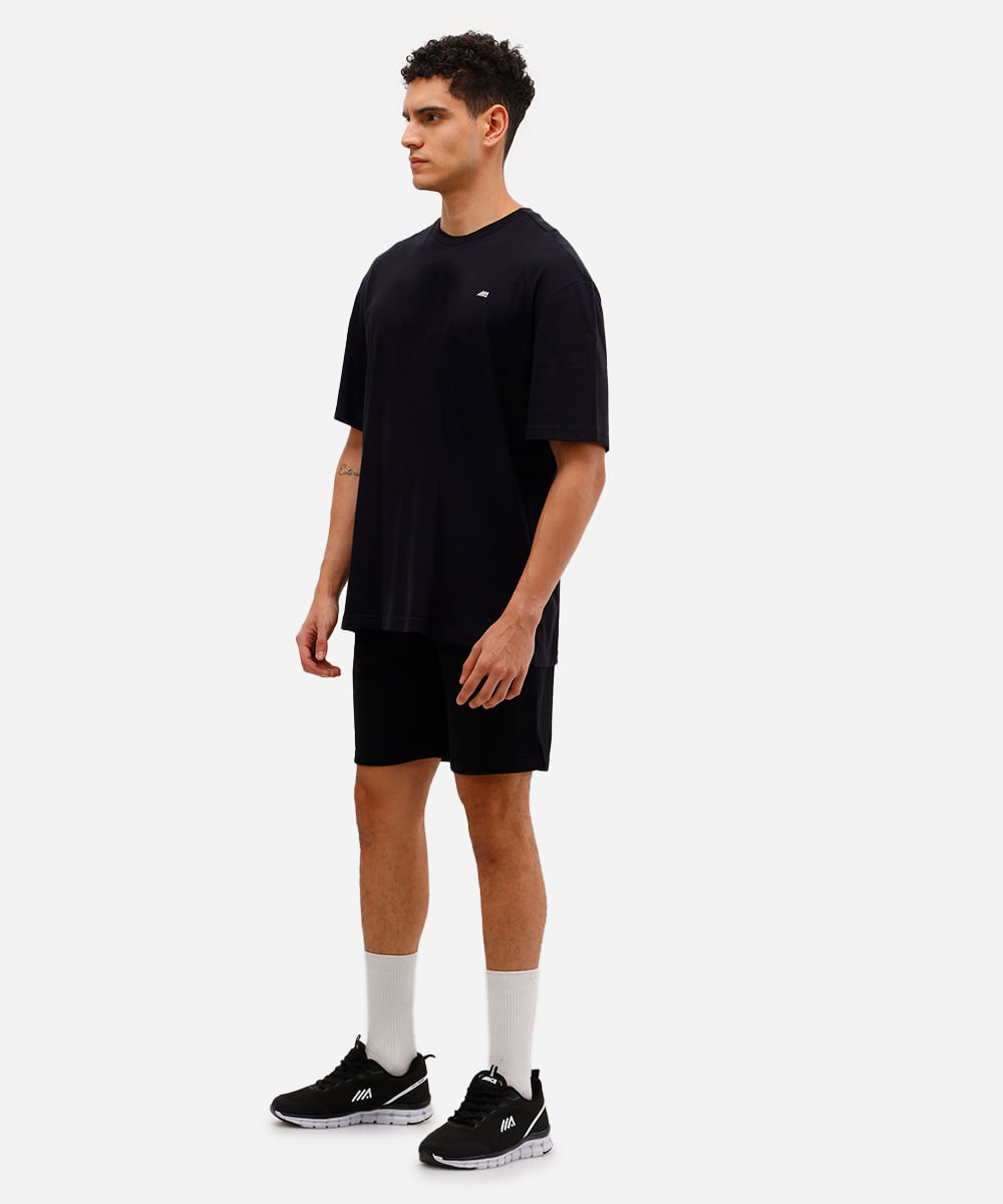 camiseta oversized masculina training club preta