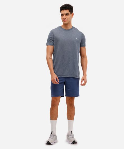 bermuda reta masculina de moletinho azul