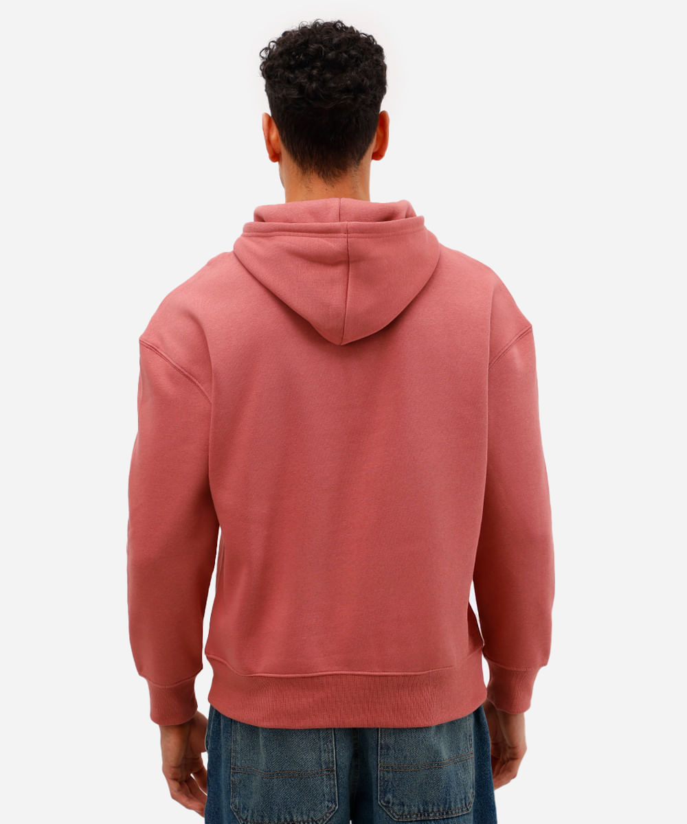 blusão masculino de moletom com capuz e bolsos whatever rosa