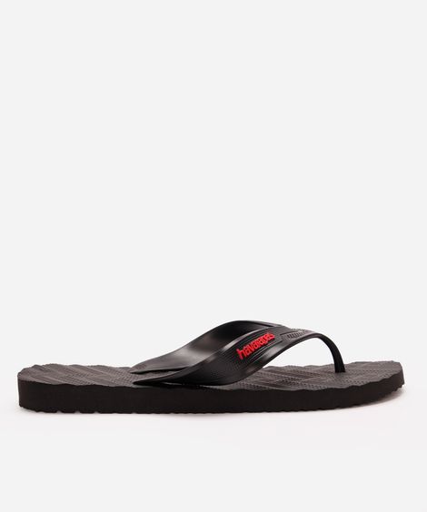 chinelo havaianas texturizado preto