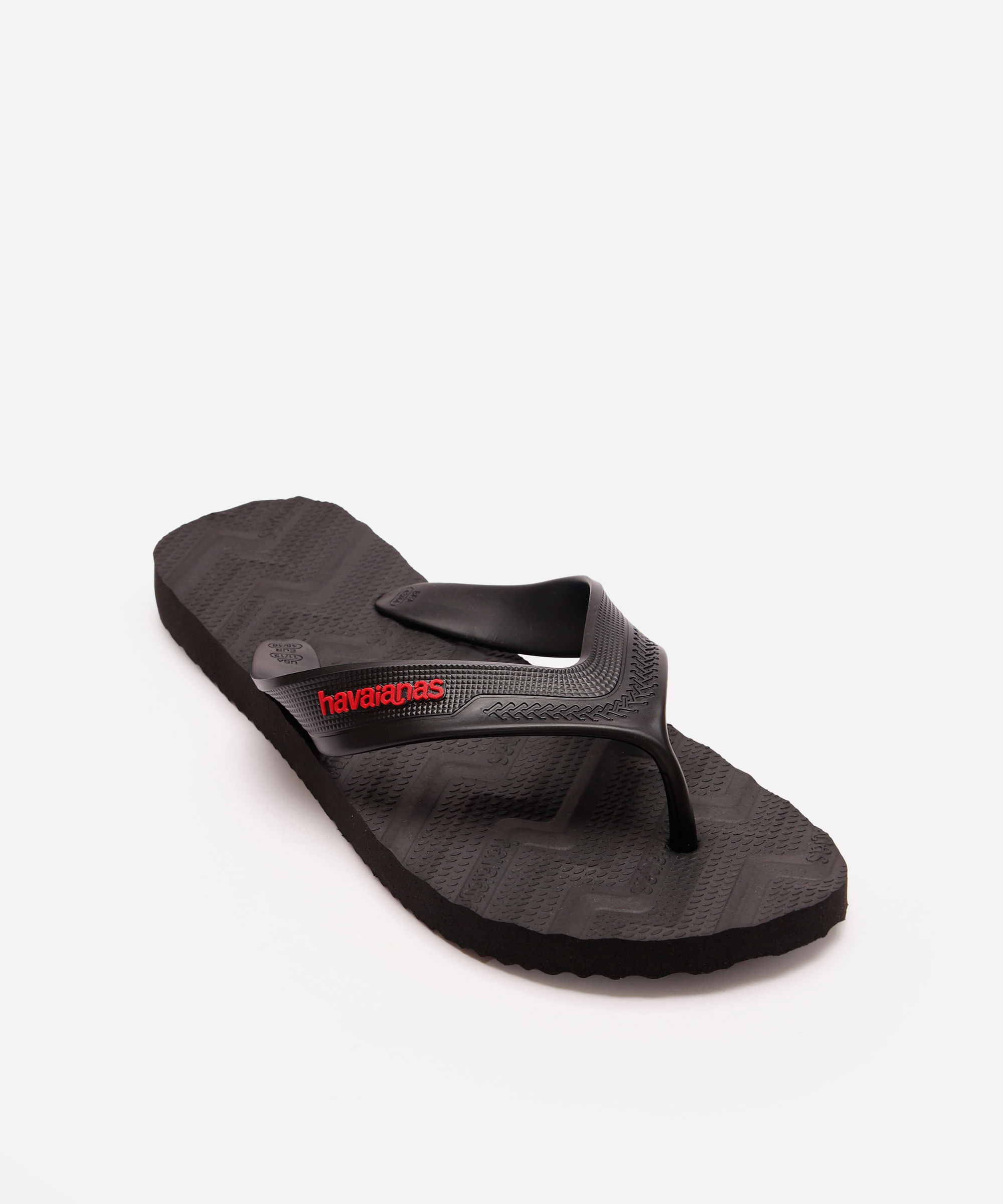 chinelo havaianas texturizado preto