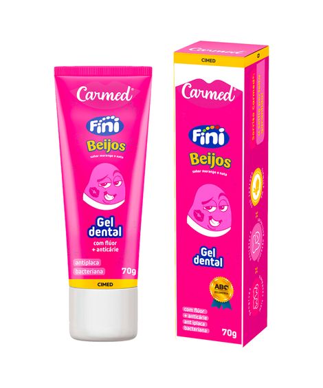 pasta de dente carmed com fluor fini beijos 70g