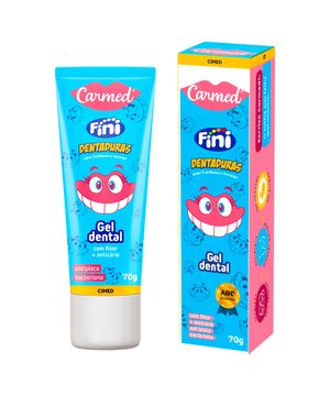 pasta de dente carmed com fluor fini dentadura 70g