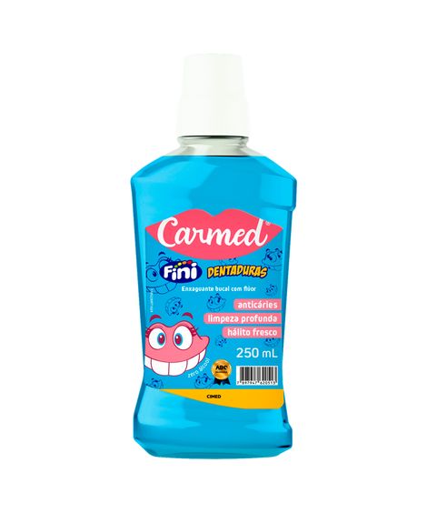 enxaguante bucal carmed fini dentadura 250ml