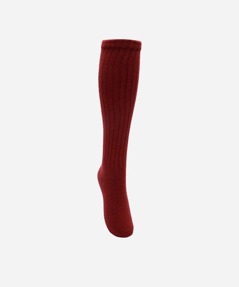 meia de tricot cano longo vinho