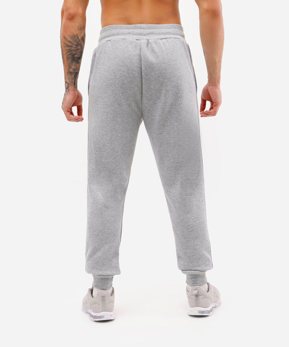 calça jogger de moletom esportiva cinza