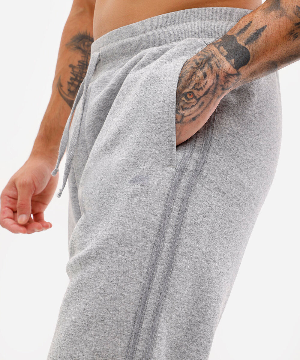 calça jogger de moletom esportiva cinza