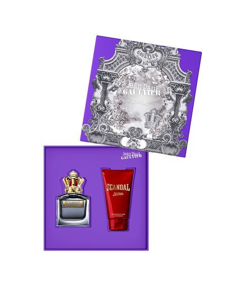 kit perfume masculino jean paul gaultier scandal edt for him 50ml gel de banho 75ml