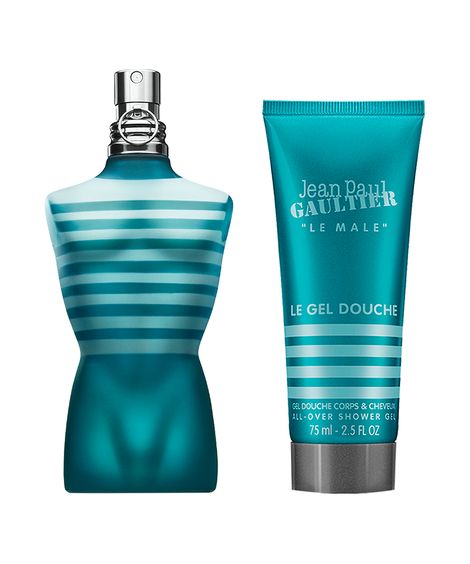 kit perfume masculino jean paul gaultier le male edt 75ml gel de banho 75ml