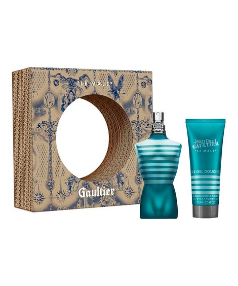 kit perfume masculino jean paul gaultier le male edt 75ml gel de banho 75ml