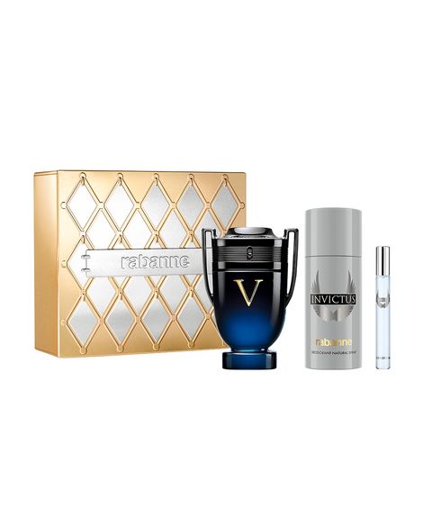kit perfume masculino rabanne invictus victory elixir parfum intense 100ml desodorante 150ml edt 10ml