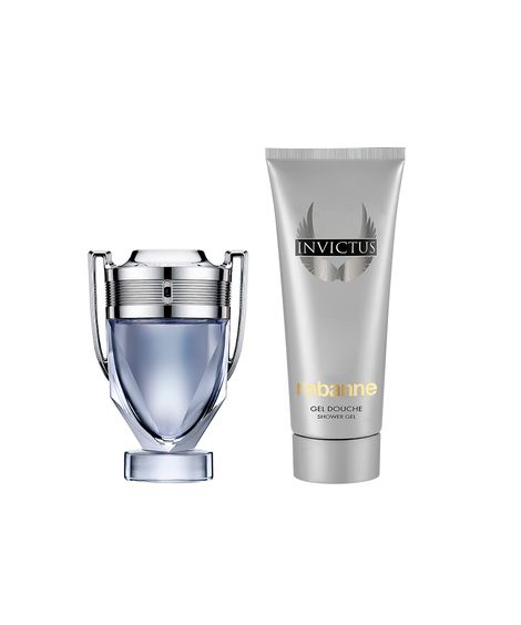 kit perfume masculino rabanne invictus edt 50ml shampoo 100ml