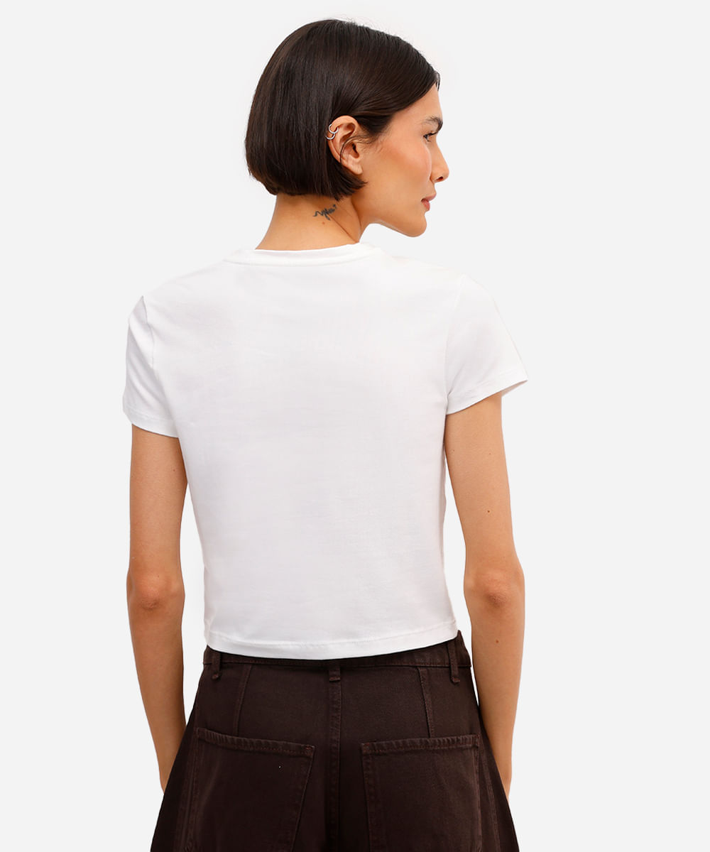 blusa feminina de algodão ursinhos carinhosos off white