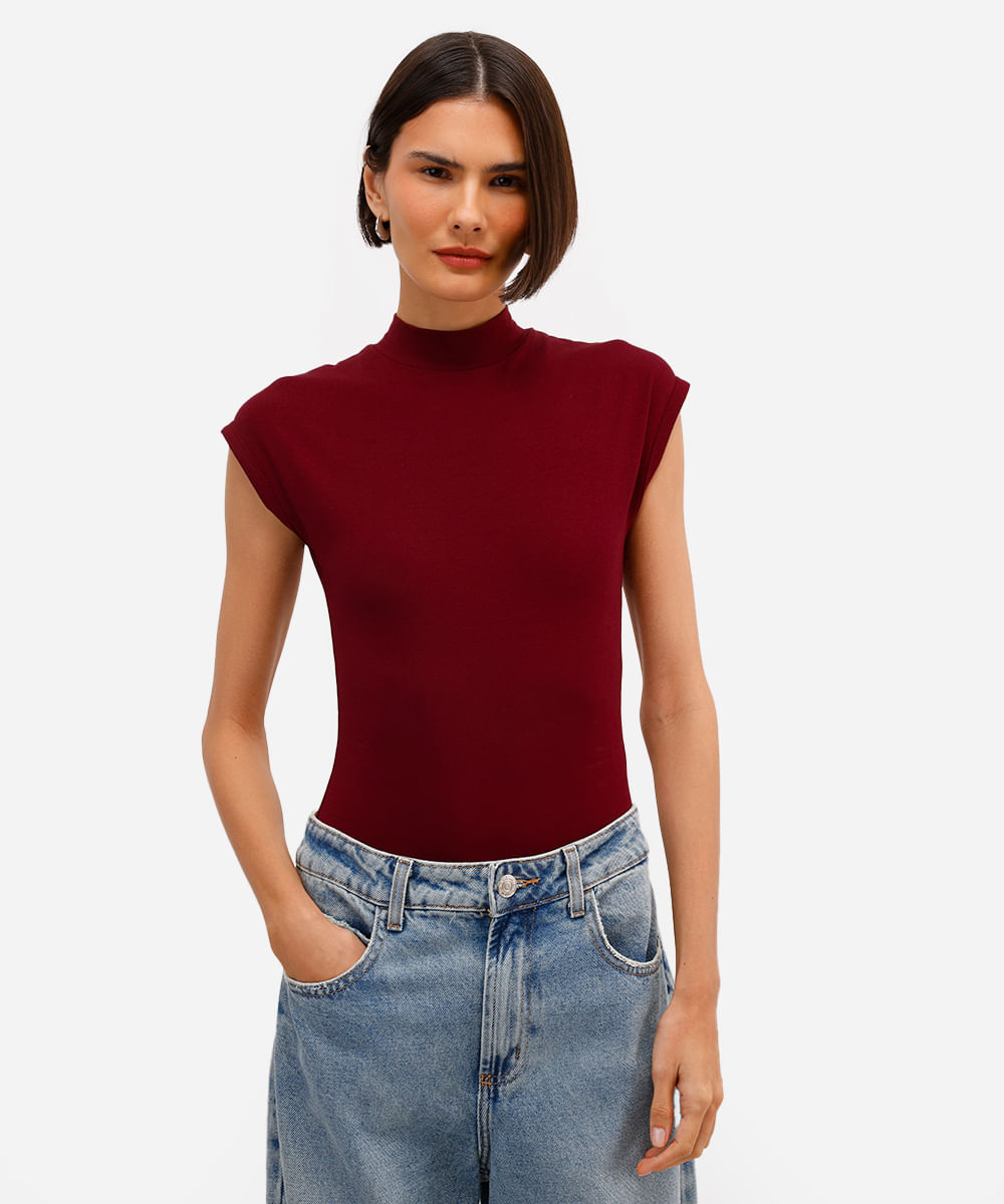 body de algodão peruano muscle tee vinho