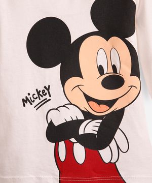 kit de 2 blusas infantis manga longa mickey colorida