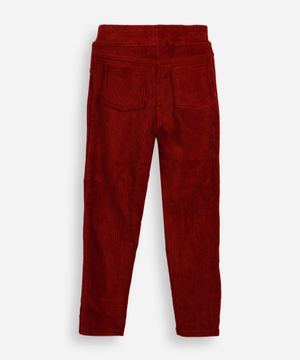 calça legging infantil aveludada vinho