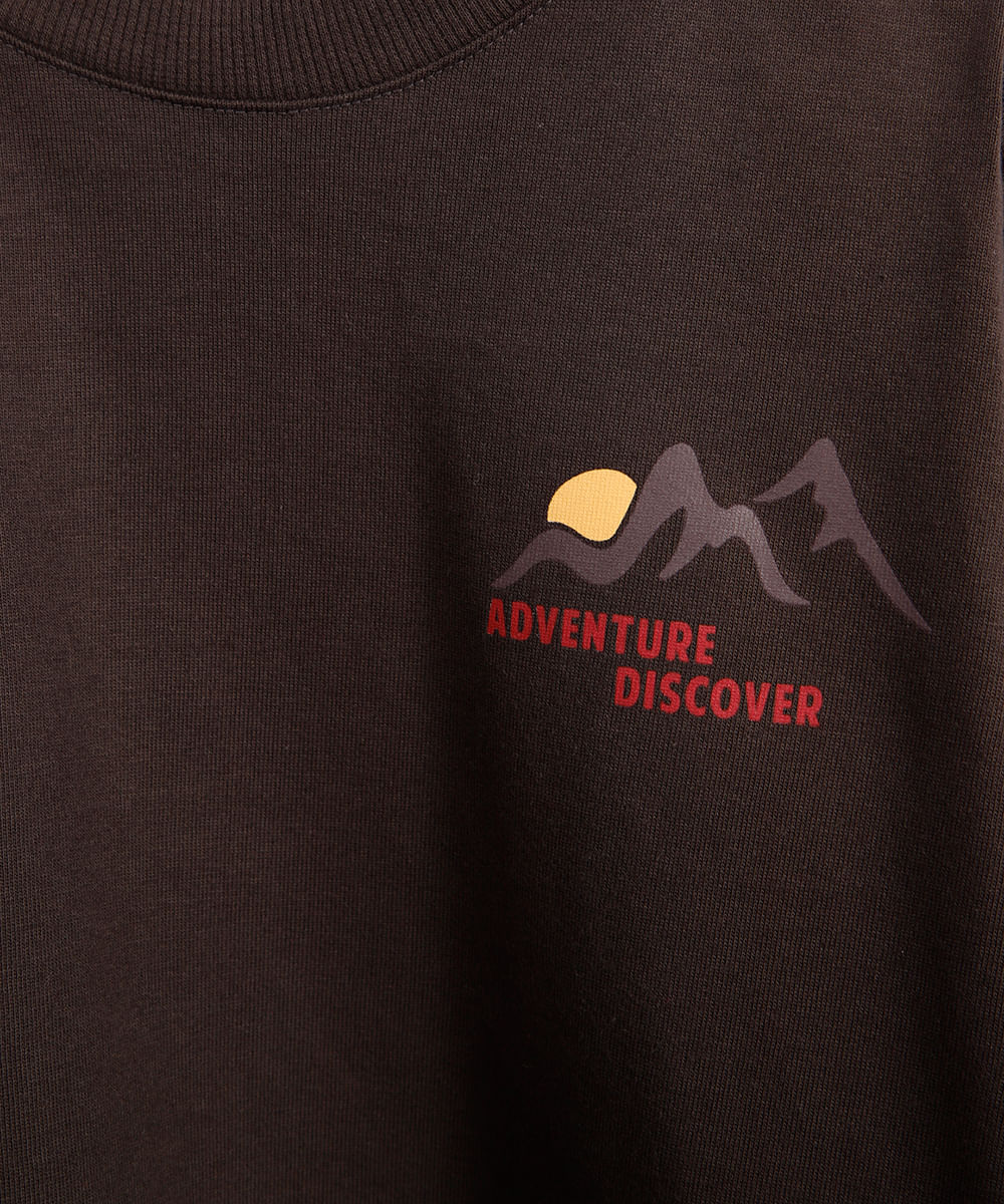 blusa de algodão infantil manga longa adventure discover cinza