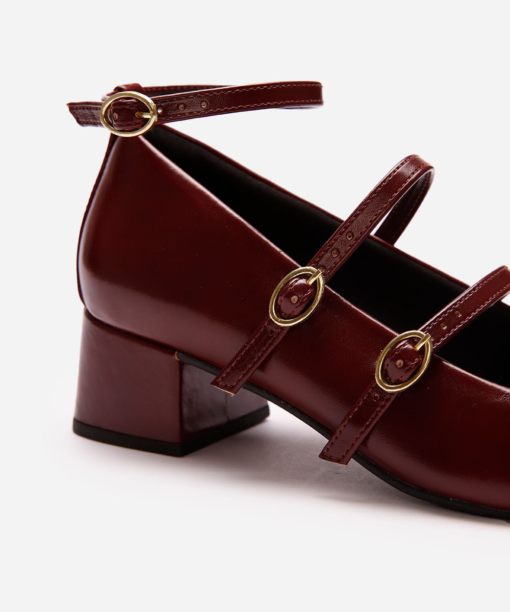 scarpin boneca salto bloco oneself vinho