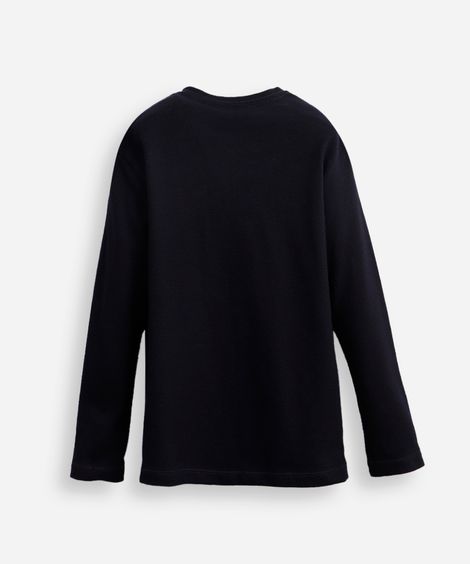 blusa infantil gola padre texturizada azul