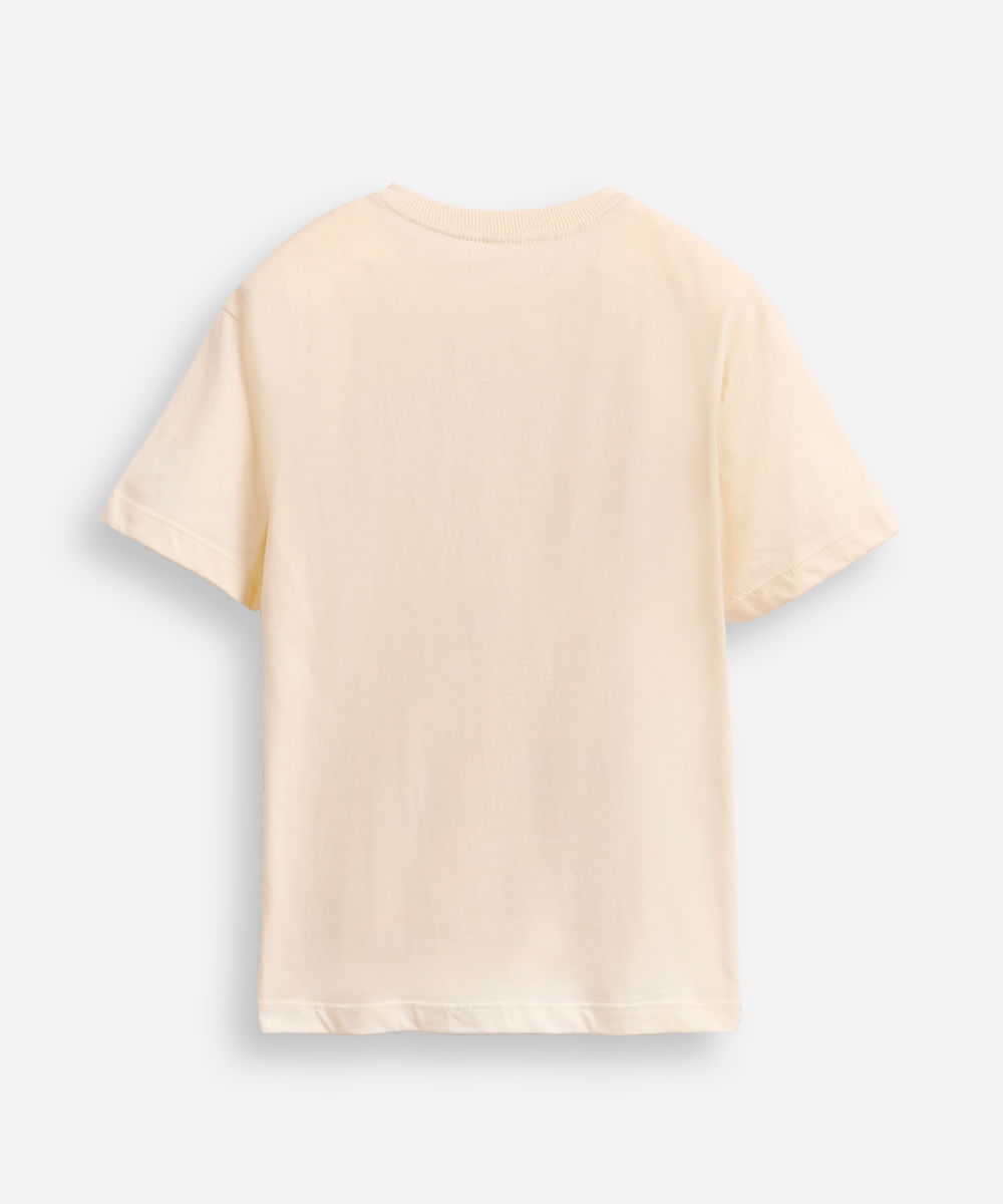 camiseta de algodão infantil fry days bege