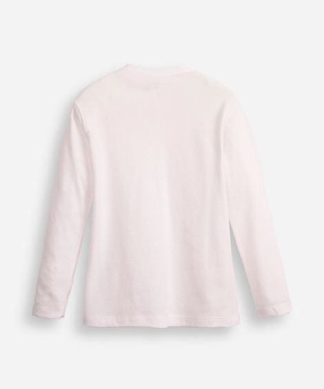 blusa infantil gola padre texturizada off white